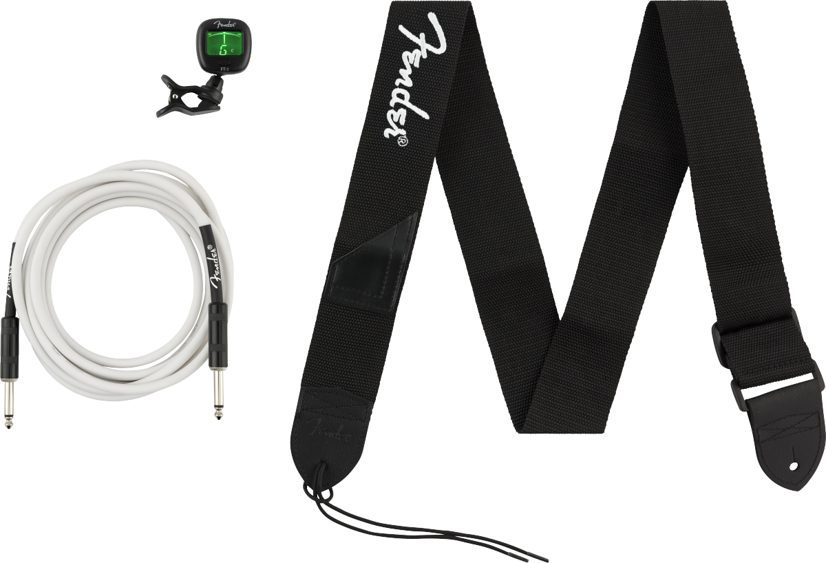 Fender Accessories Bundle Pack - Cable, Tuner, Strap