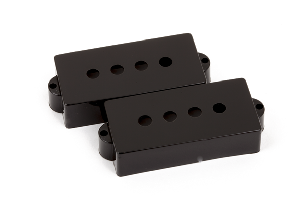 Fender Pure Vintage Pickup Covers (2) For Precision Bass, Black