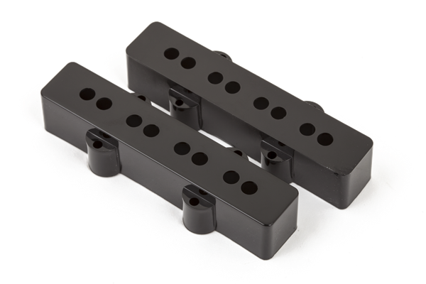 Fender Pure Vintage Pickup Covers (2) For Jazz Bass, Black