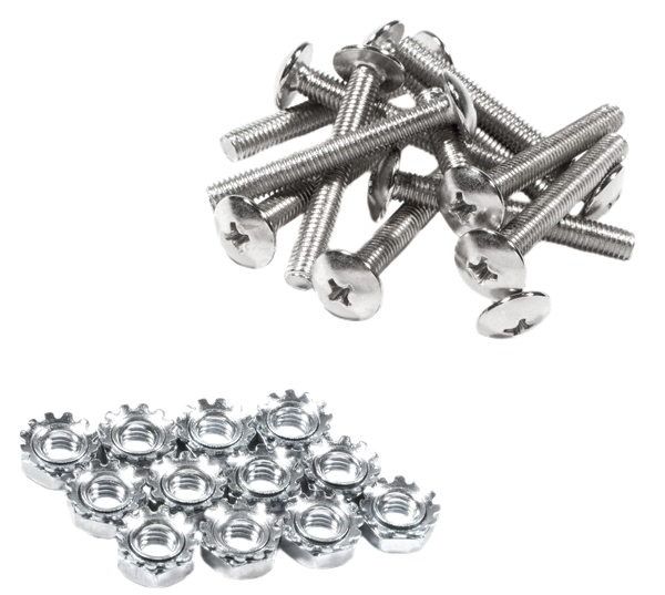 Fender Pure Vintage Chassis Mounting Screws/Nuts for Tweed Era Amps (12)