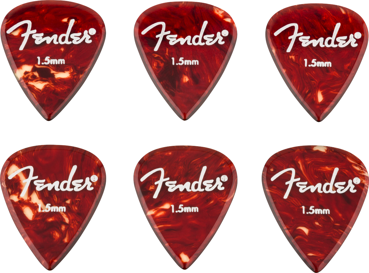 Fender Aero Acrylic Picks, 6-count, 1.5mm