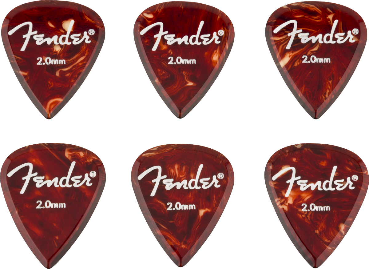 Fender Aero Acrylic Picks, 6-count, 2.0mm