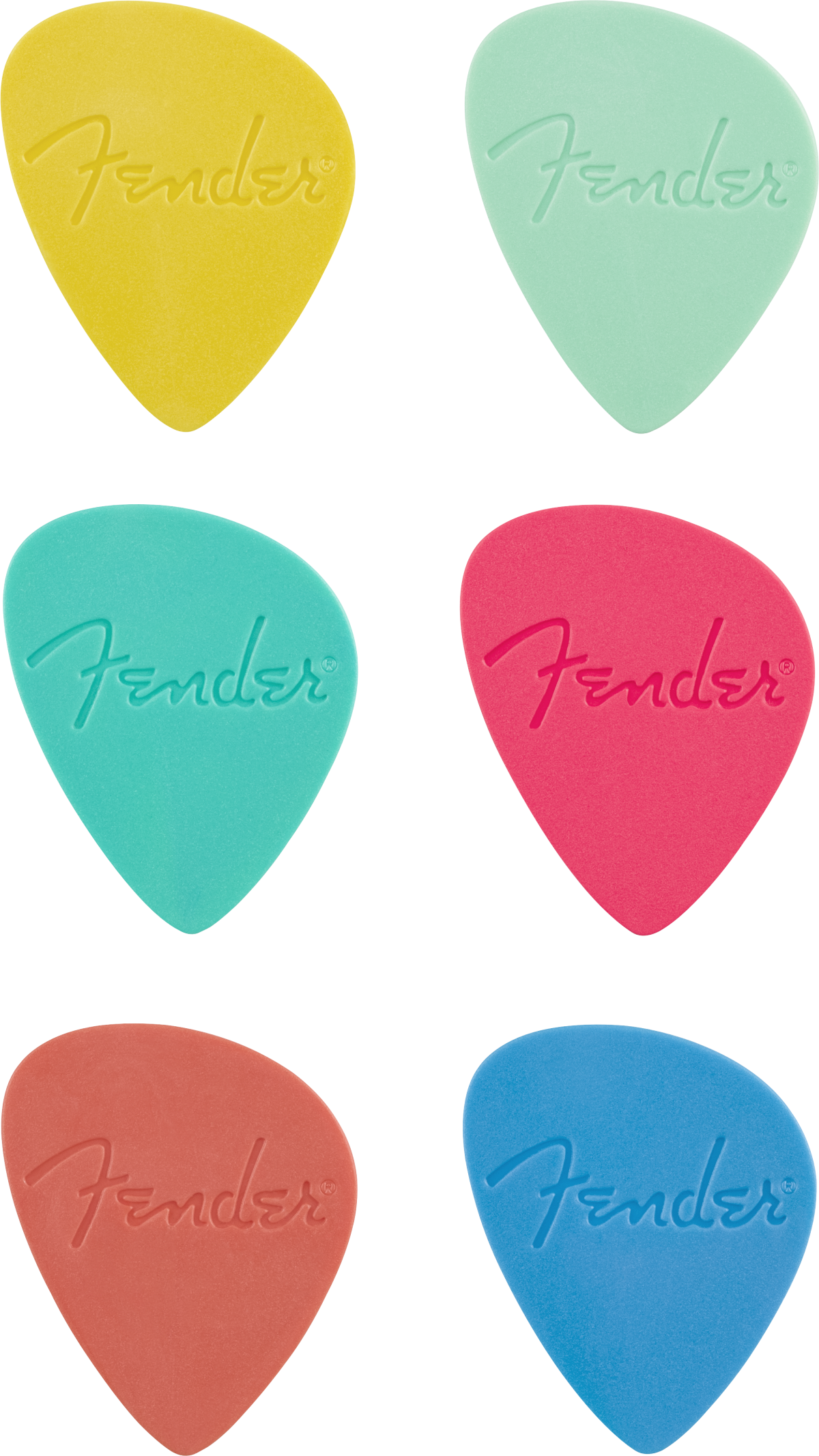 Fender Offset Polycarbonate Picks (6)