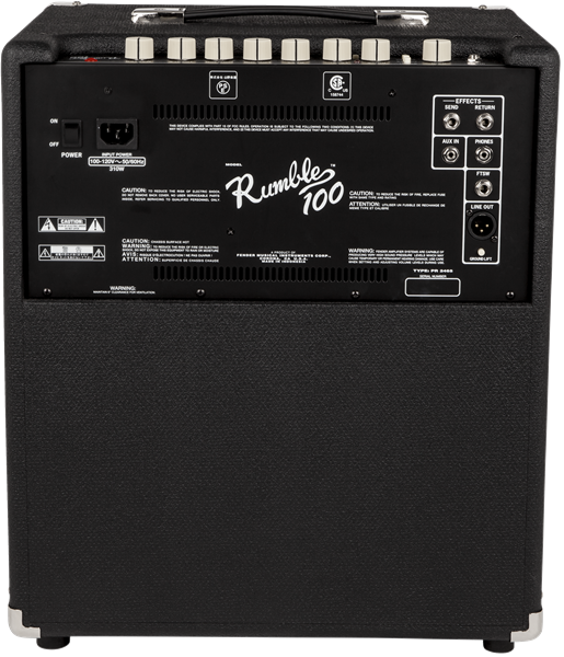 Fender Rumble 100 (V3), 120V, Black/Silver