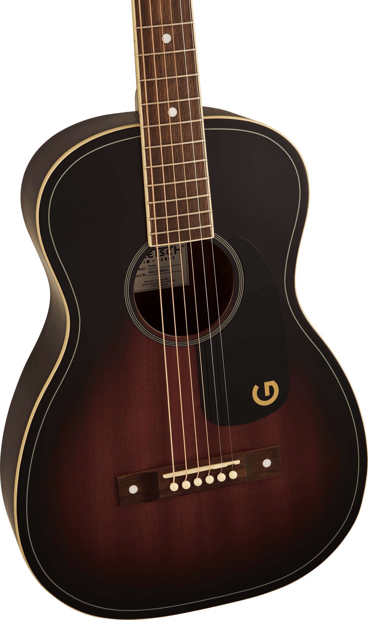 Gretsch Jim Dandy Parlor Guitar, Walnut Fingerboard, Deep Cherry Burst