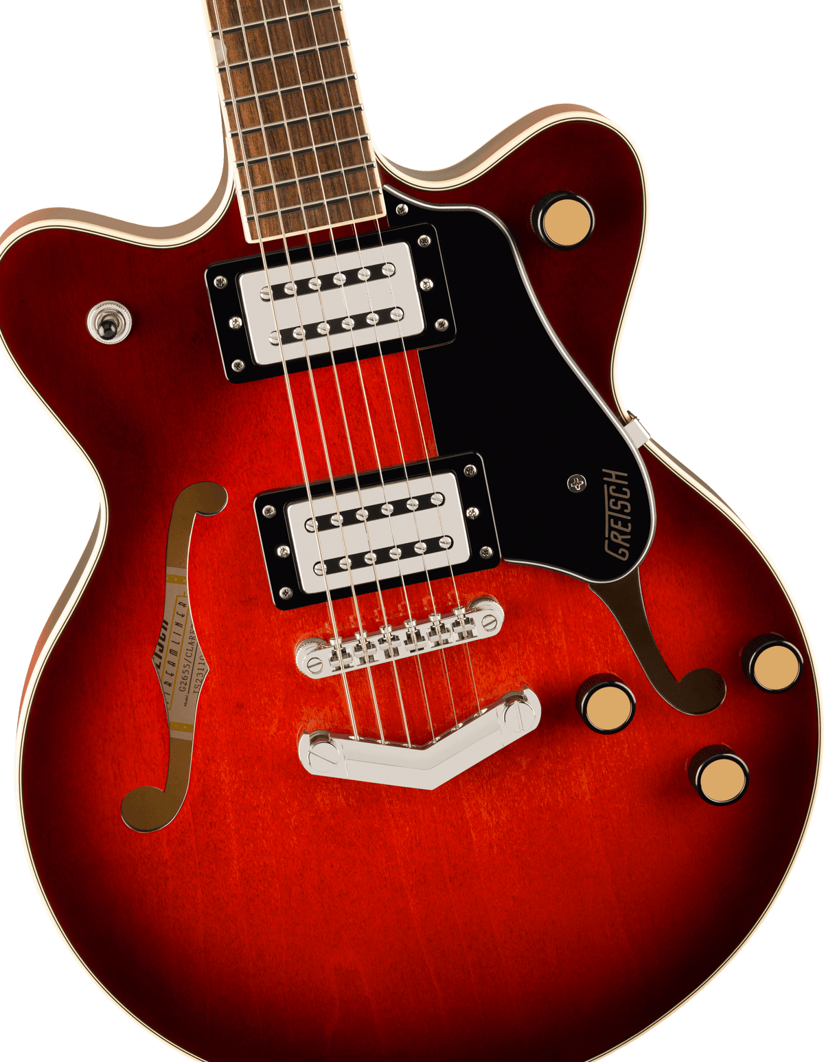 Gretsch G2655 Streamliner Center Block Jr. Double-Cut w/ V-Stoptail, Laurel Fingerboard, Claret Burst