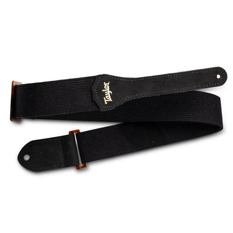 Taylor Koa Plus 2.5" Leather Guitar Strap, Chocolate Brown w/ Black Stitching