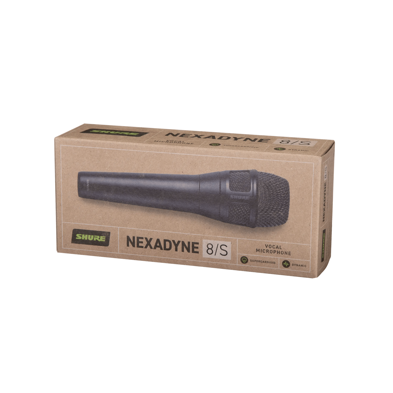 Shure Nexadyne 8/S Vocal Microphone w/ Supercardioid Pattern, XLR, Black