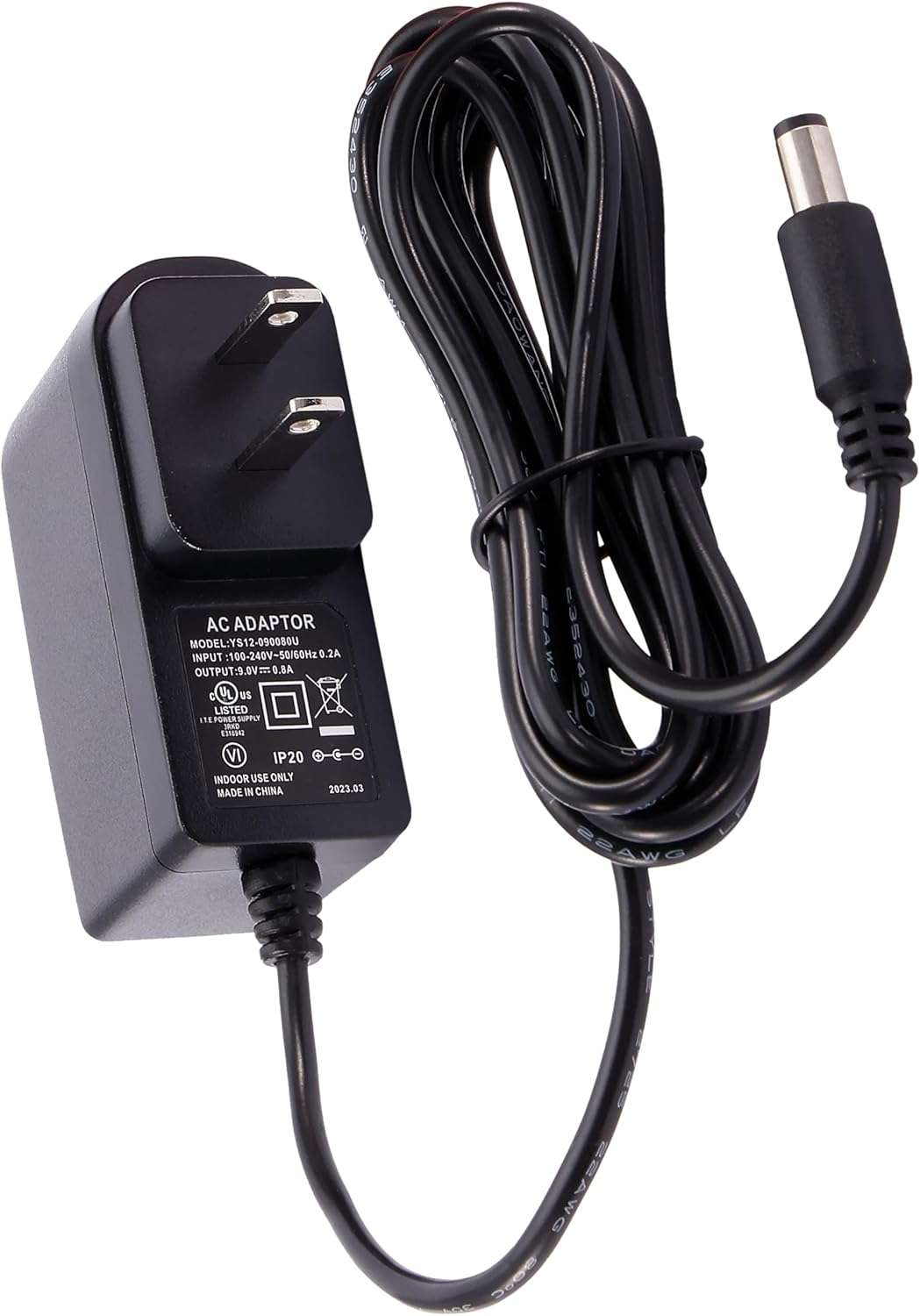 D'Addario 120V AC Power Adapter, 9V