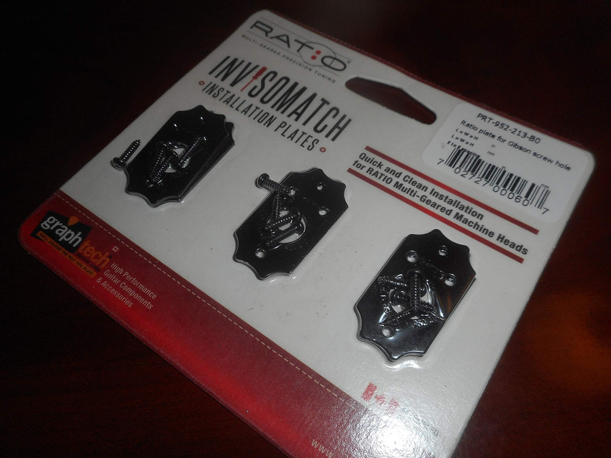 Graph Tech Ratio InvisoMatch Premium Tuning Key Plates For Gibson Style Screw Holes