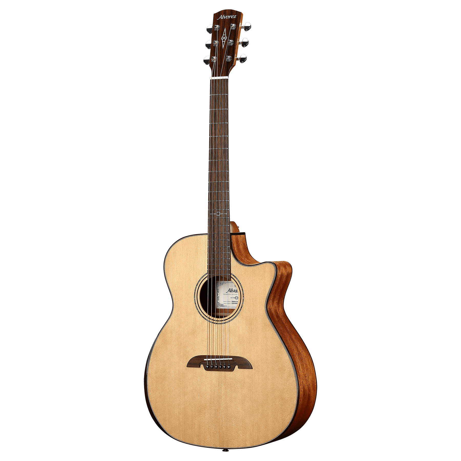 Alvarez AG60CE Artist Grand Auditorium Acoustic-Electric Guitar, w/ Cutaway & Armrest Bevel