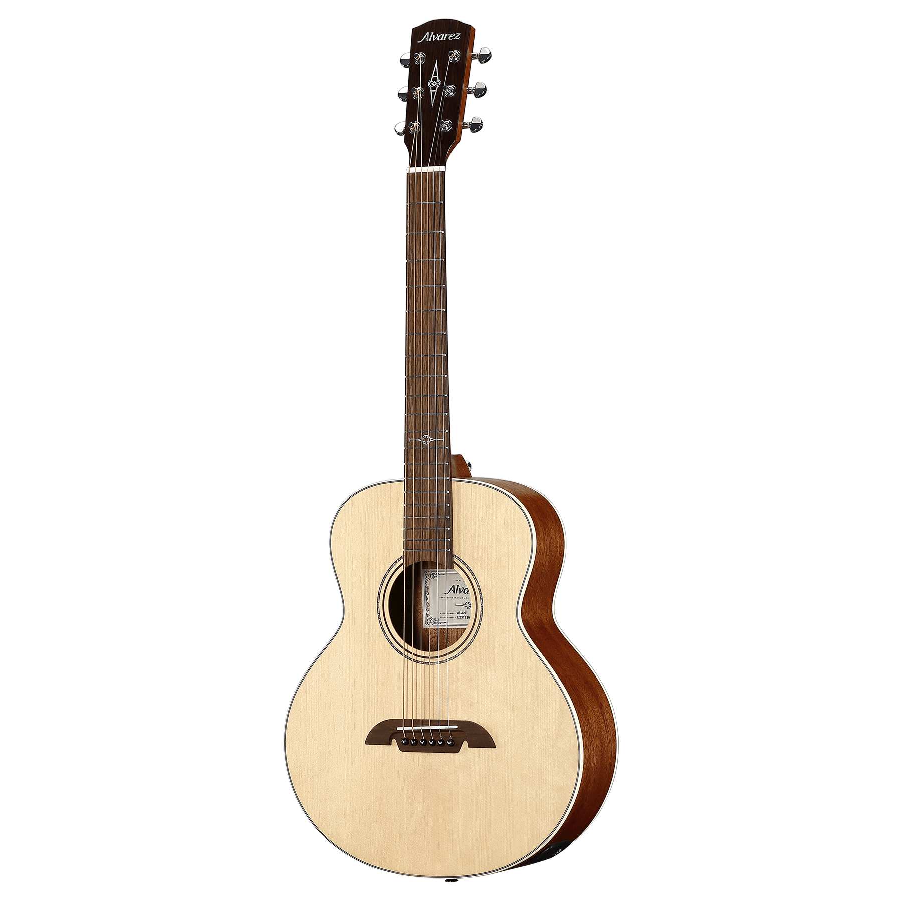 Alvarez ALJ2E Little Jumbo Travel Acoustic-Electric Guitar, w/ Cutaway & Gig Bag