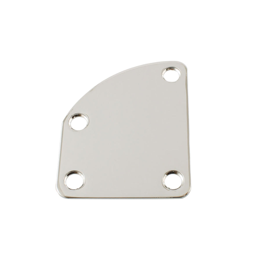 Curved Neckplate for Guitar/Bass, Chrome