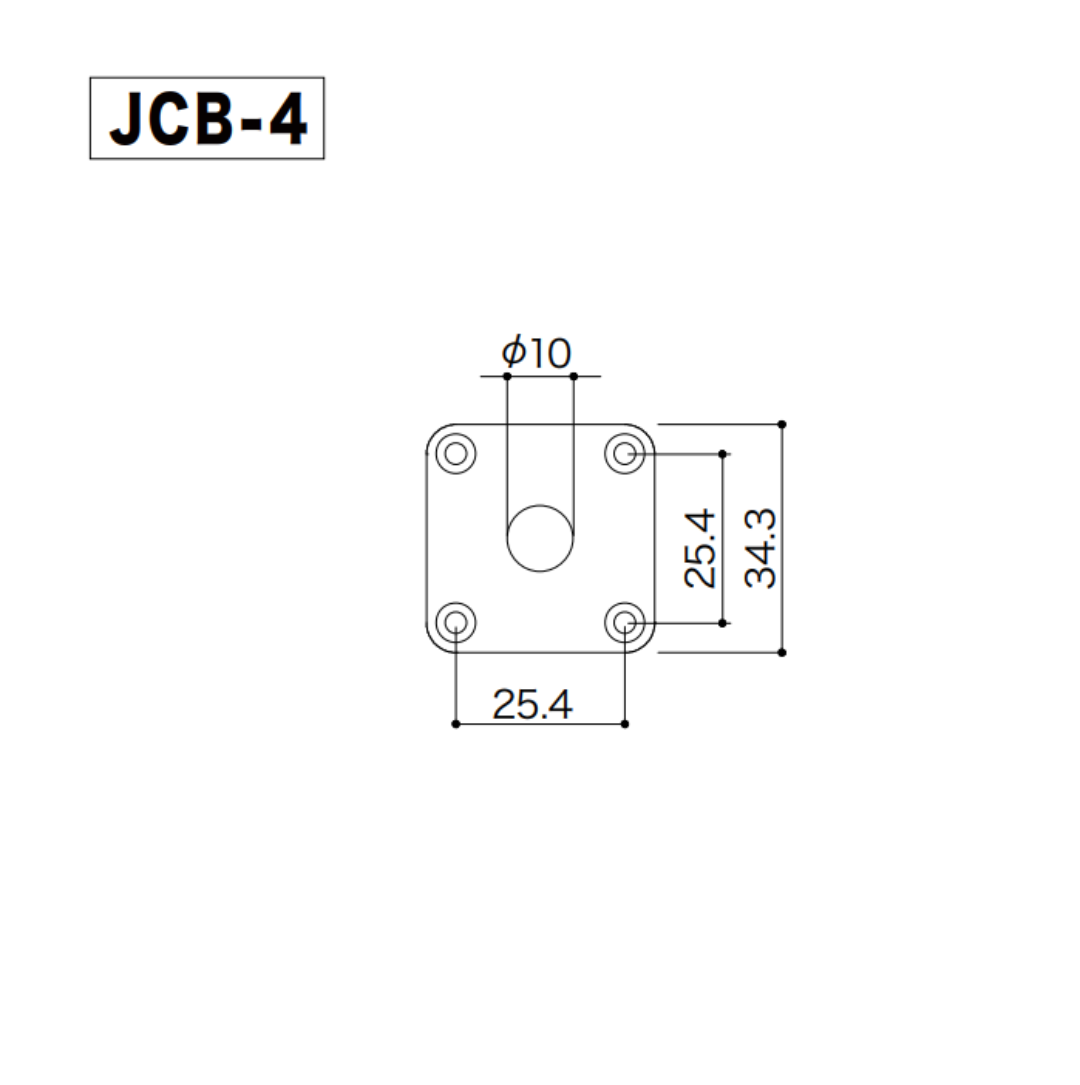 Gotoh Square Jackplate for Les Paul, Metal