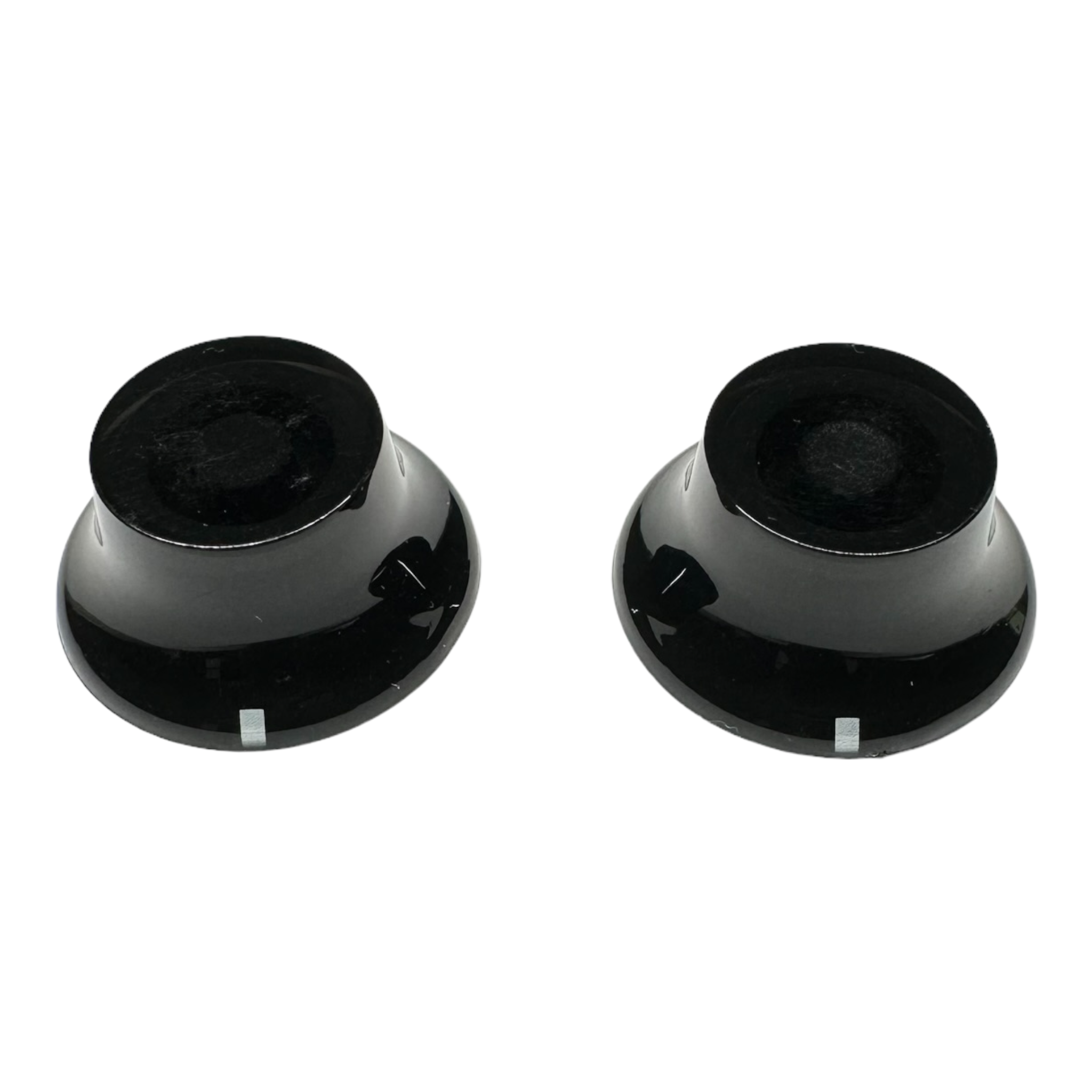 AxLabs Bell Knobs (2), No Numbers, Black w/ White Position Marks