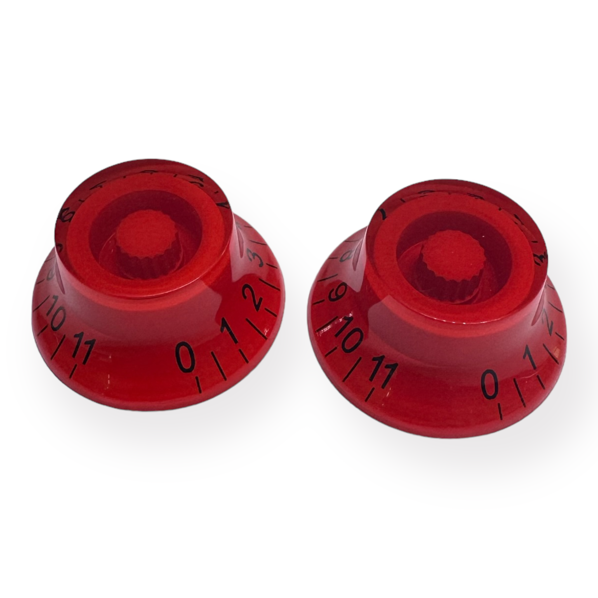 AxLabs Bell Knobs (2), 0-11, Red w/ Black Font