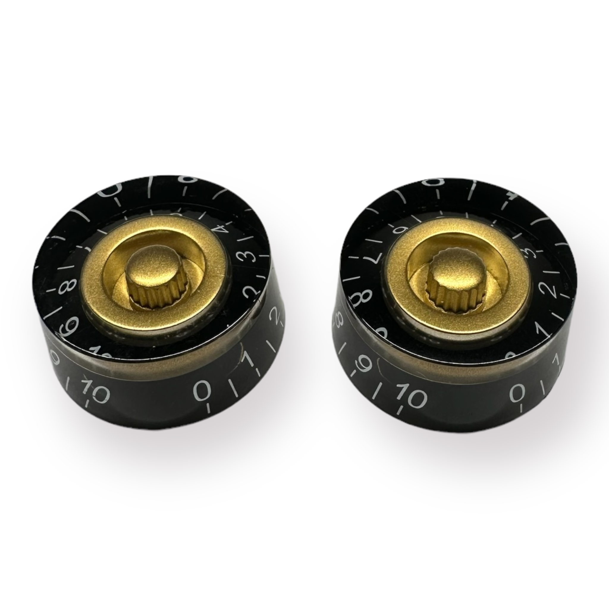 AxLabs Speed Knobs (2), Black/Gold w/ White Font