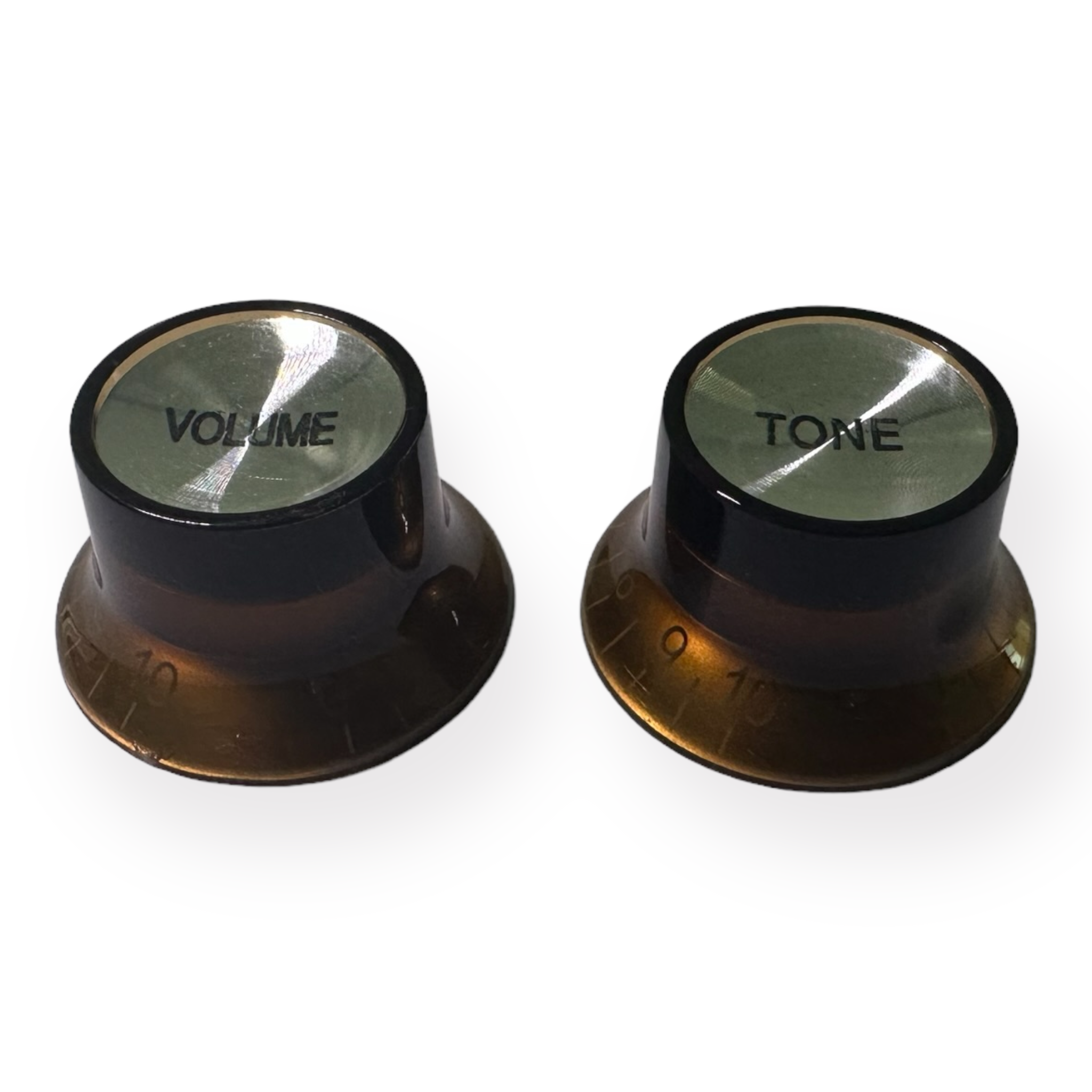 AxLabs Top Hat Knobs (1V/1T), Aged Gold /w White Font