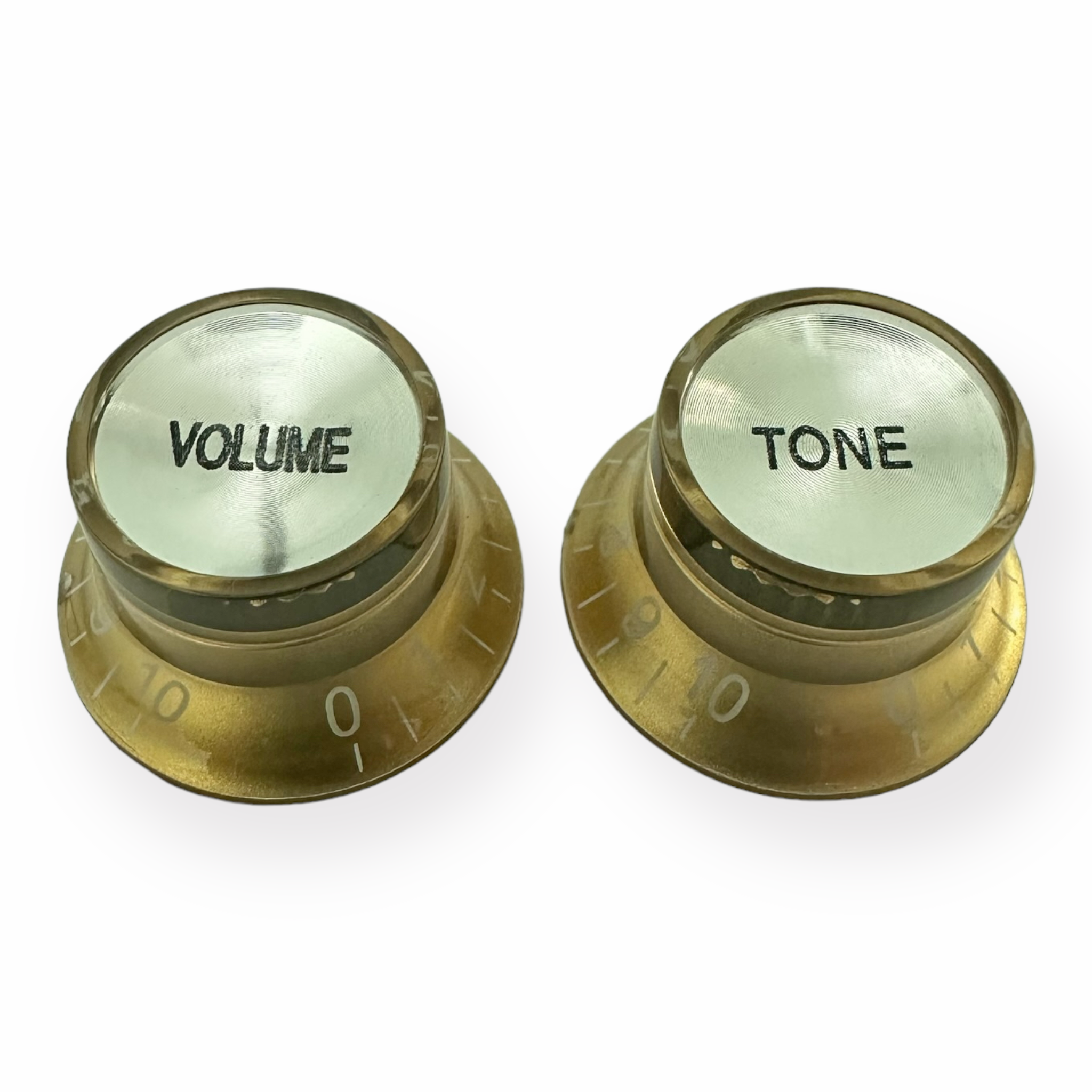 AxLabs Top Hat Knobs (1V/1T), Gold w/ White Font