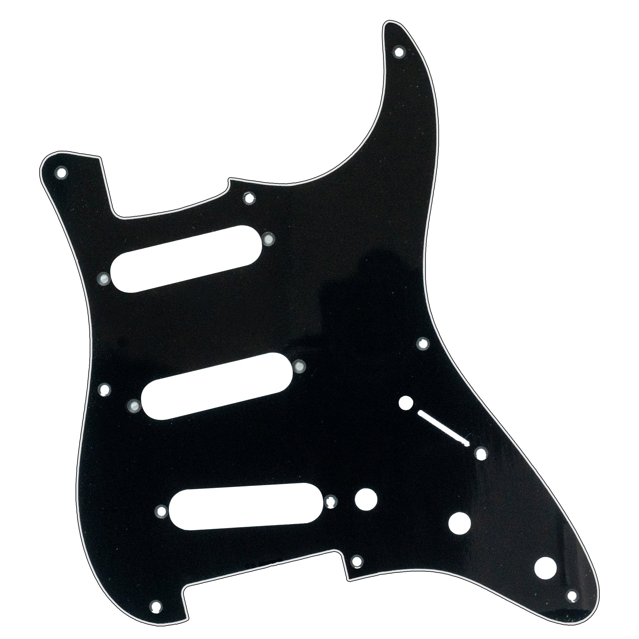 AxLabs 8-Hole Strat-Style Pickguard, 1-Ply Black