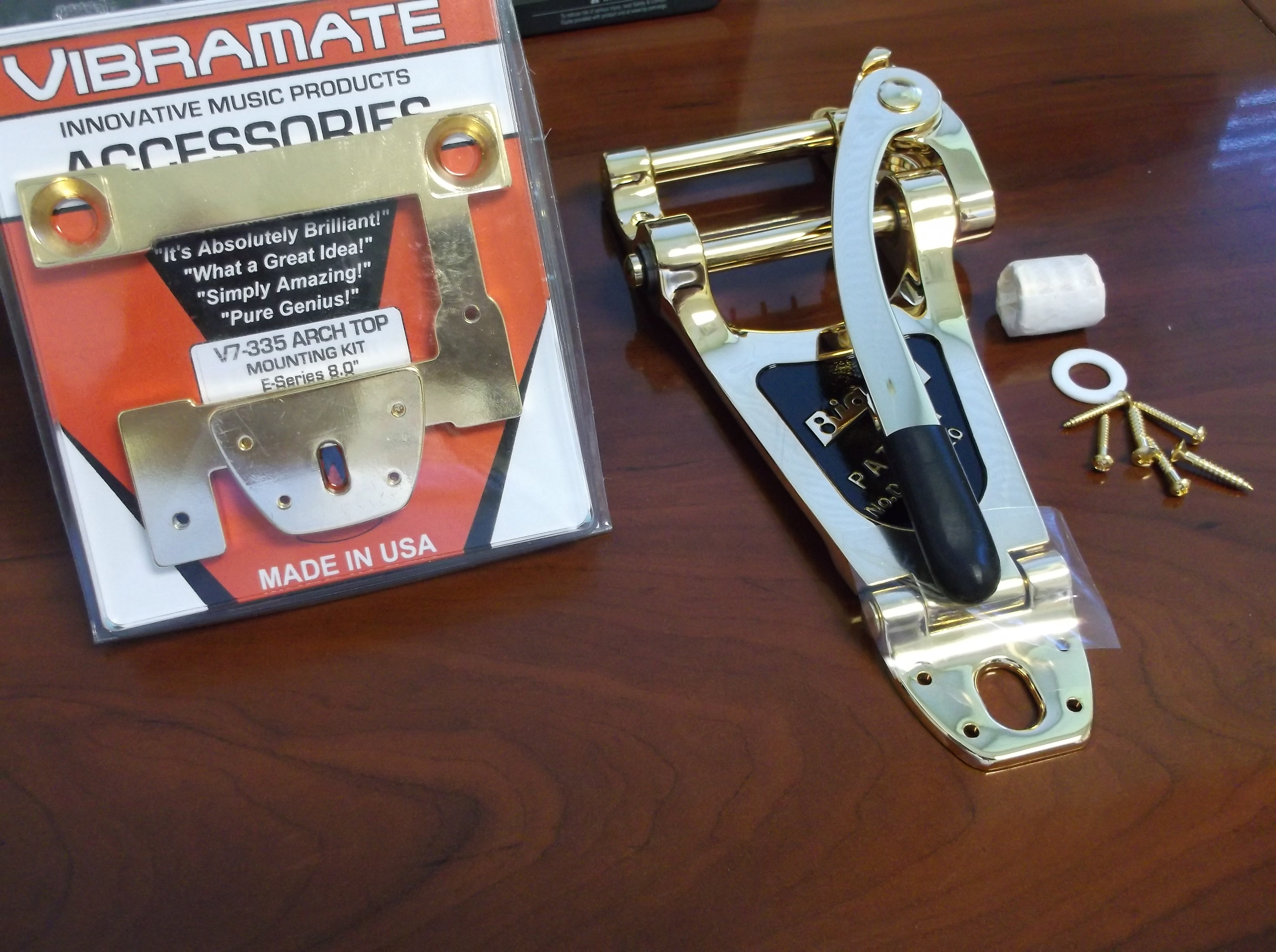 Bigsby B7 Vibrato Tailpiece With Vibramate V7 Mount Kit for 335 Arch Top