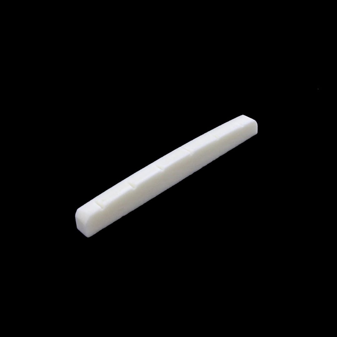 Radiused Slotted Bone Nut for Fender Guitars, Flat Bottom