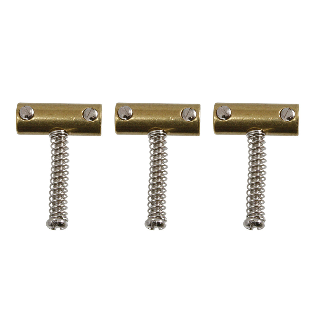 Bridge Saddles (3) for Tele, Brass