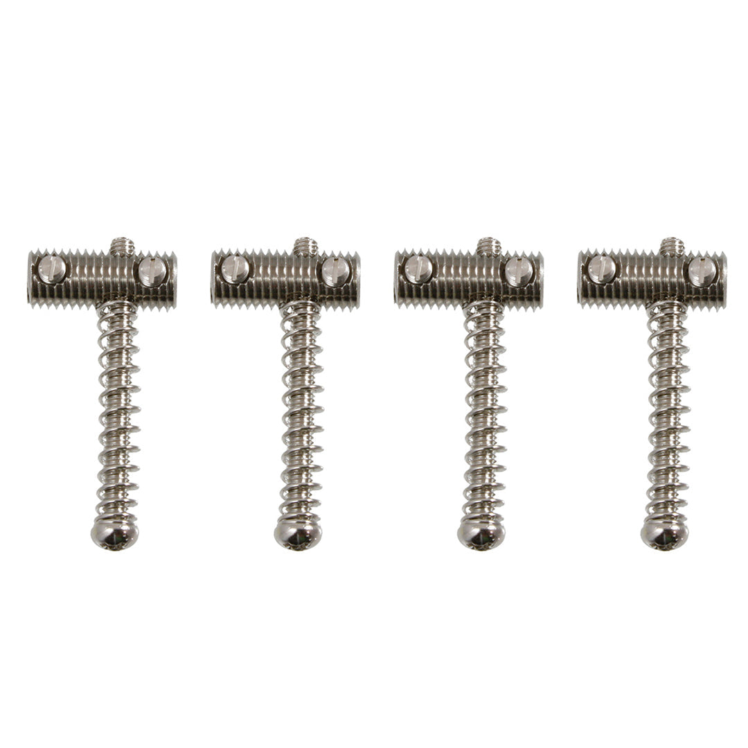 Vintage Style Bass Bridge Saddles, Nickel