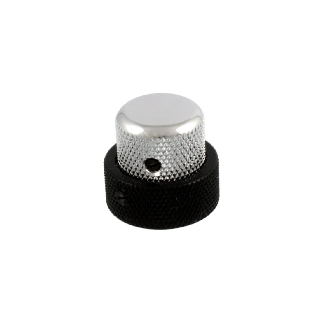 Vintage Style Concentric Stacked Knob, Chrome/Black