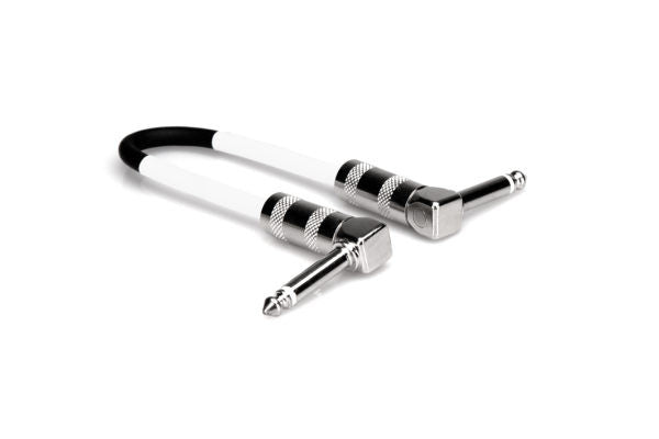 Hosa RA/RA Guitar Patch Cable, 6", Metal Plugs
