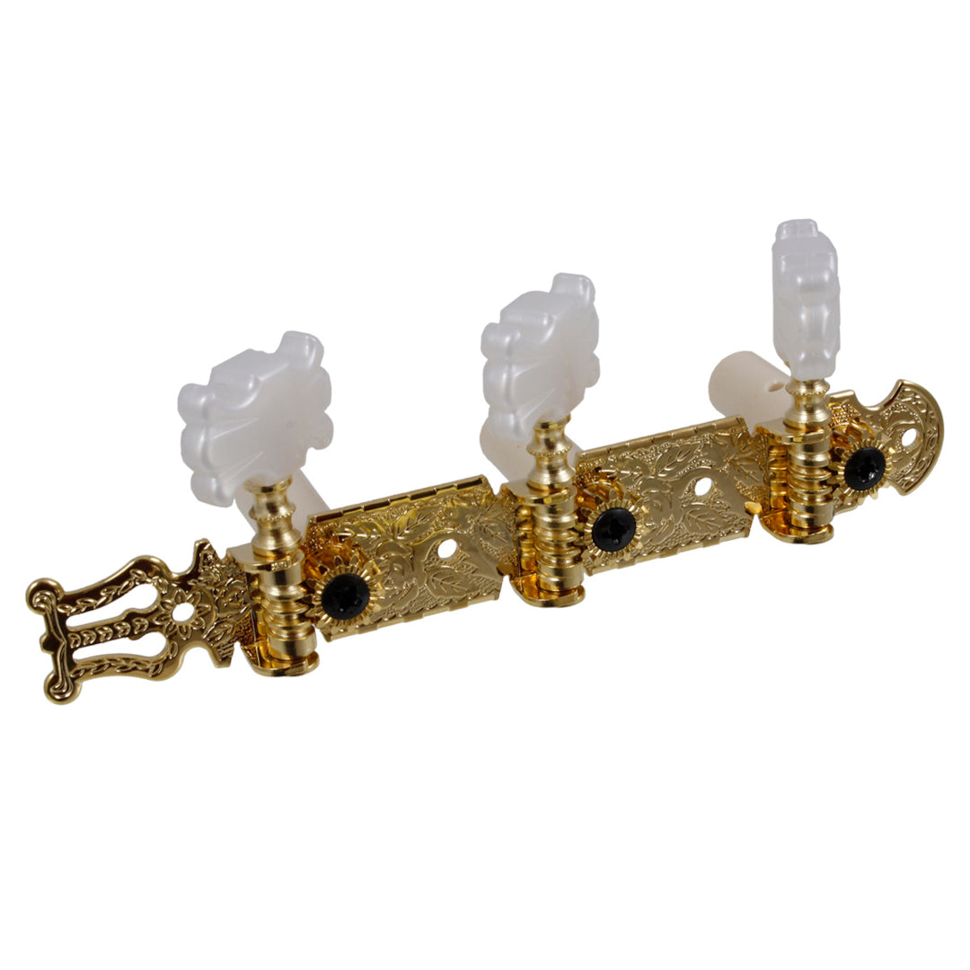Tuning Keys, White Plastic Buttons, Nickel