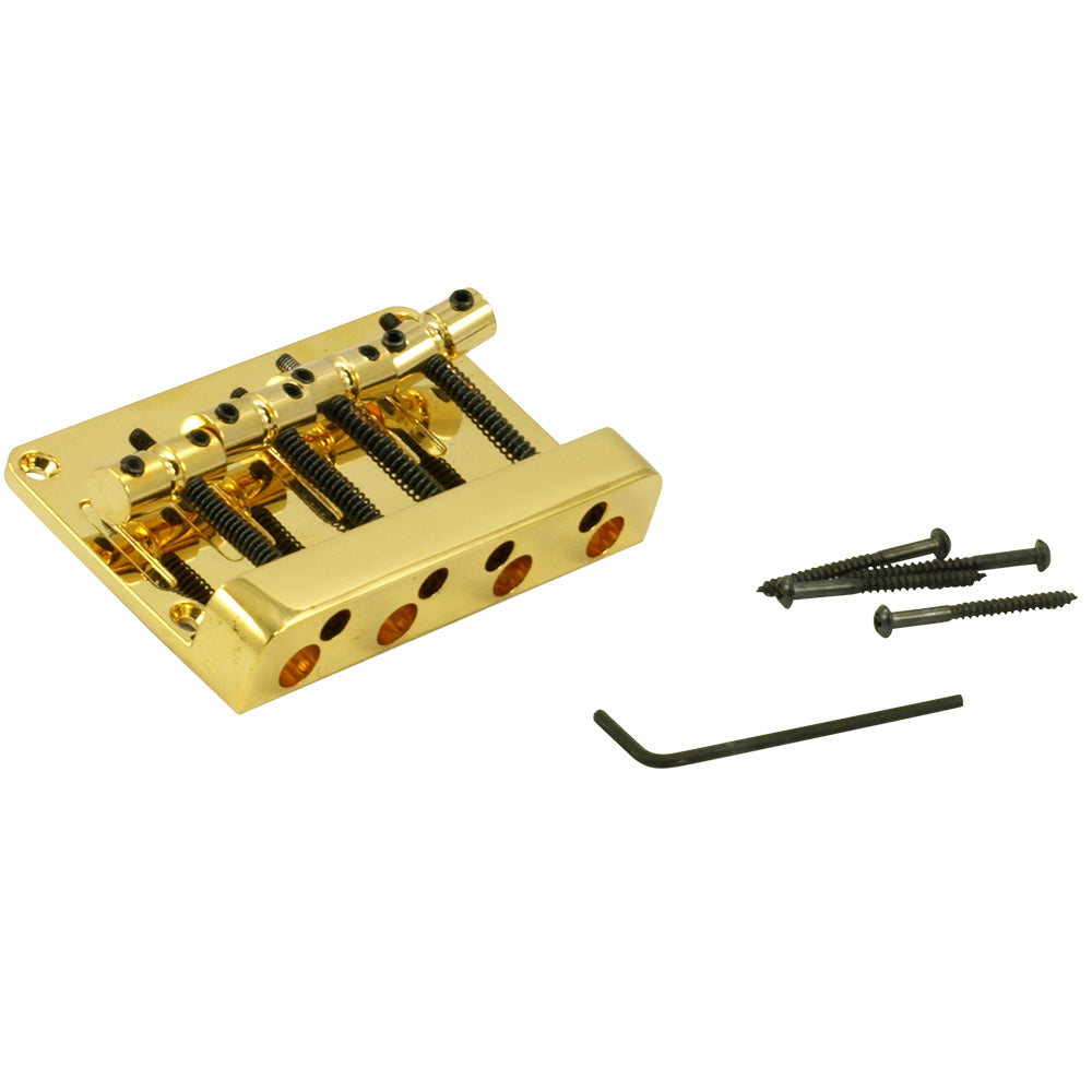 4-String Bridge for Import Bass - Gold