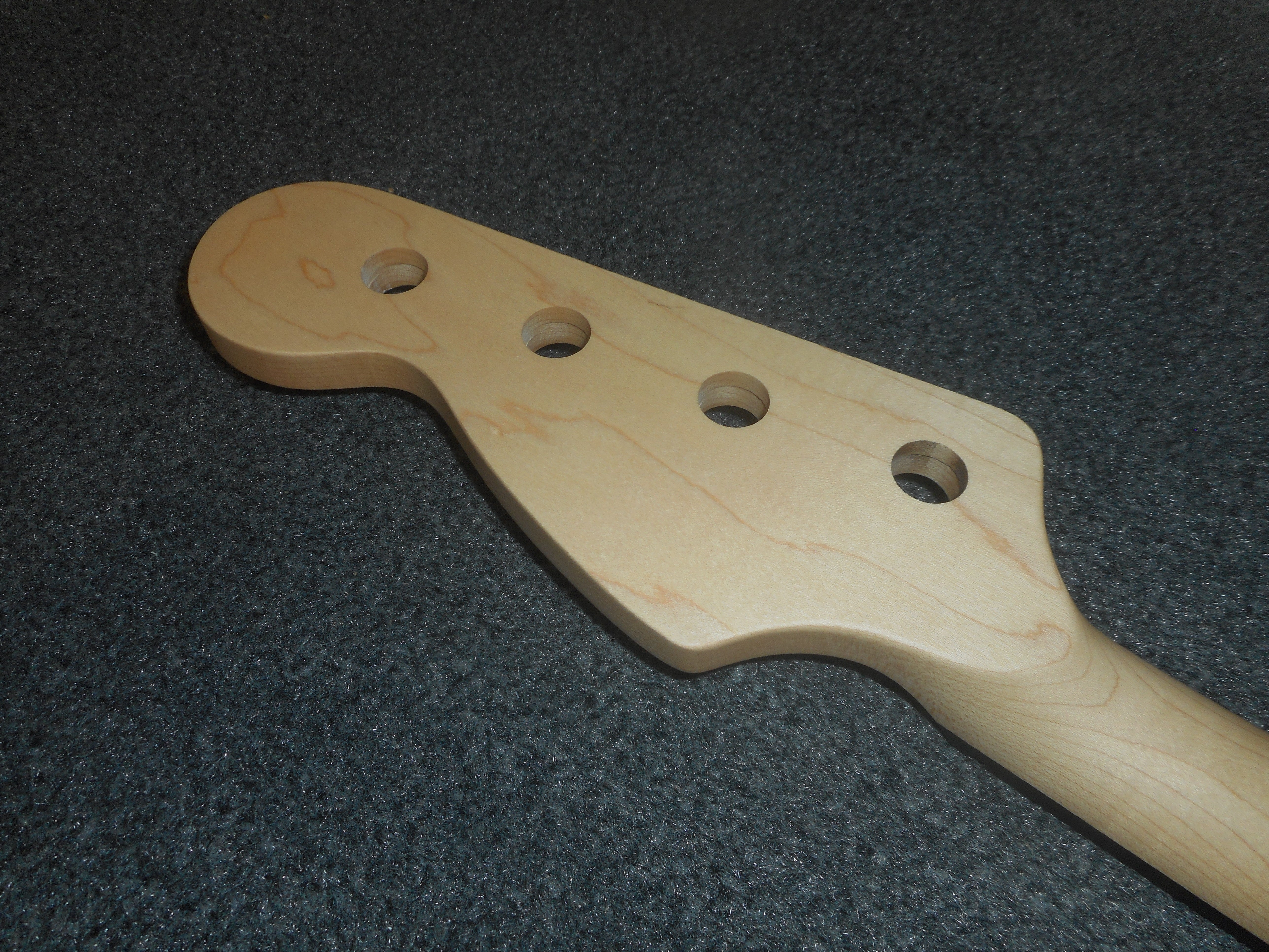 WD Licensed By Fender Fretless Maple Neck for J. Bass, No Lines, Ebony Fingerboard