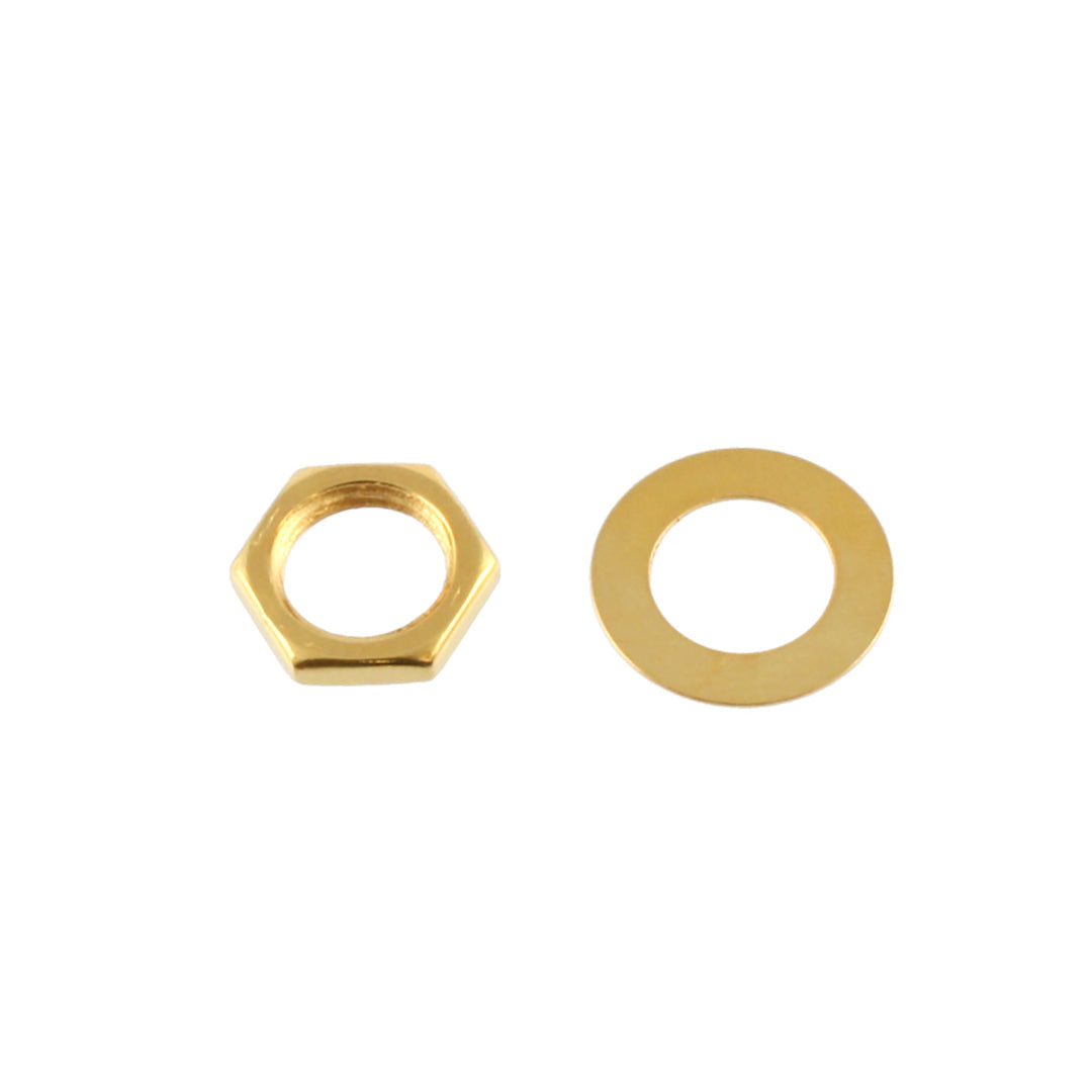Pot/Jack Nuts & Washers (10), Gold
