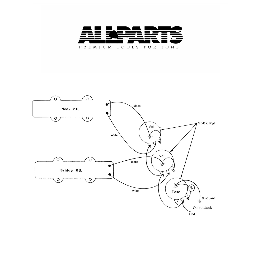 Wiring Kit for Jazz Bass
