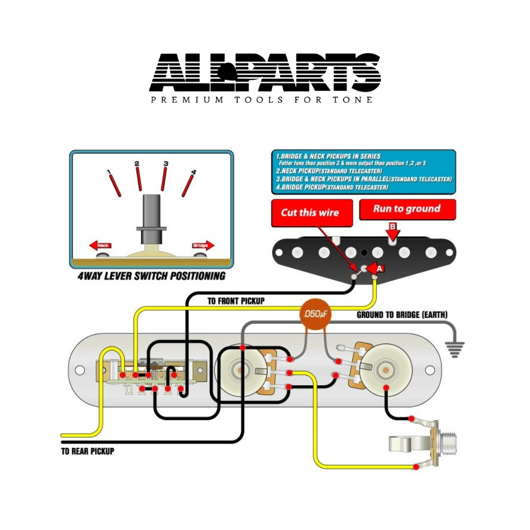 Wiring Kit for Telecaster W/ 4-Way Switch