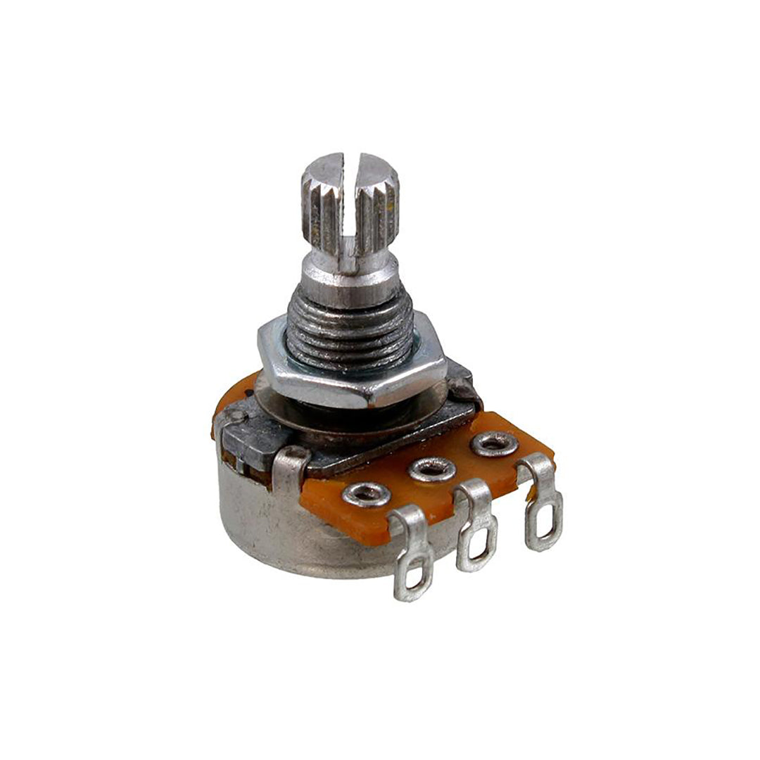 50K Mini Audio Taper Pot, Split Knurled Shaft