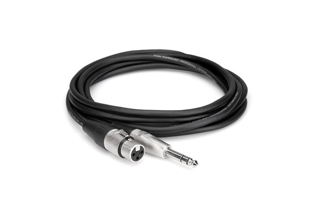 Hosa Pro 15' Balanced Interconnect Cable, XLR3F to 1/4" TRS