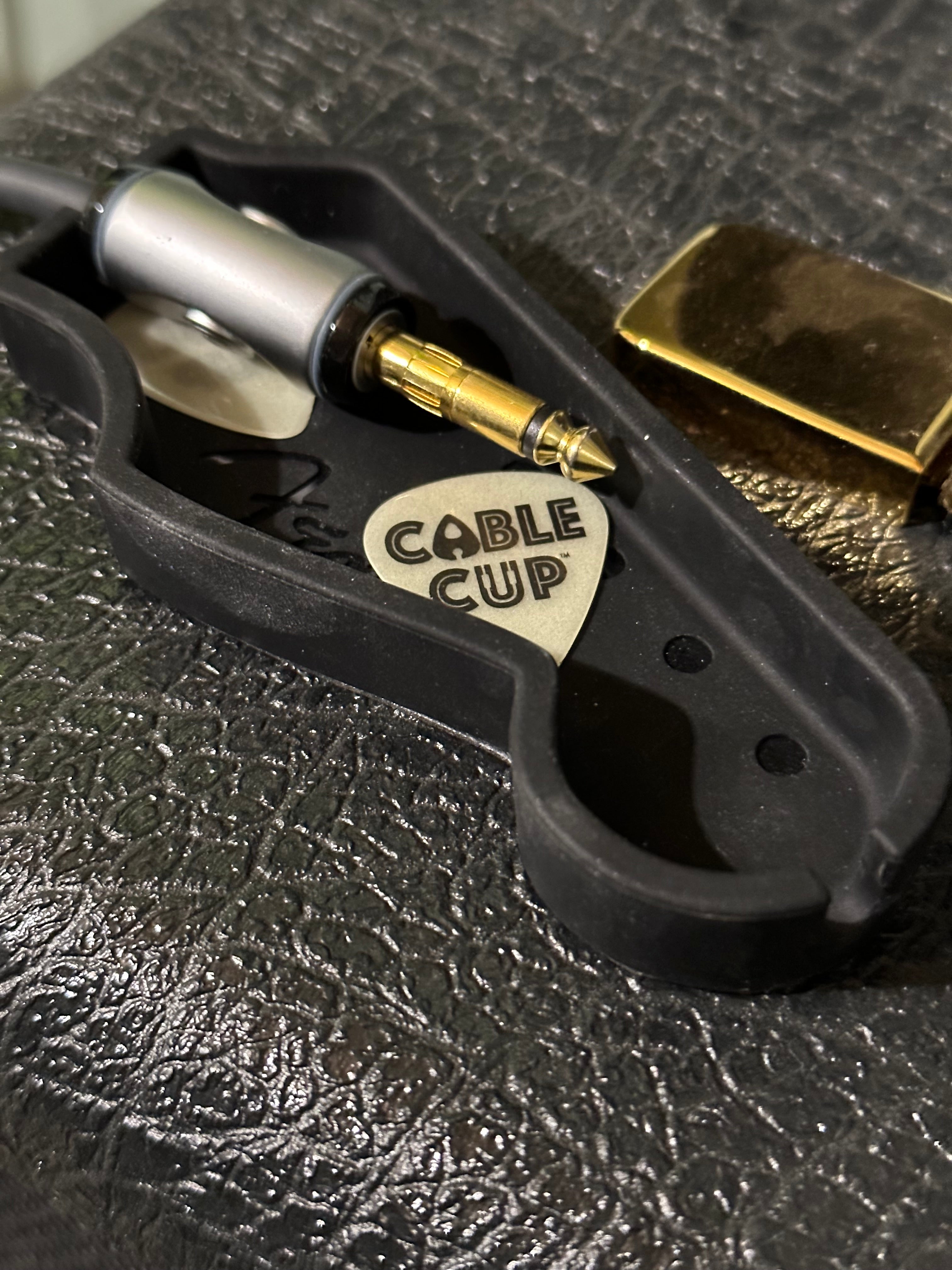 Cable Cup Pick & Cable Holder, Strat Headstock Shape