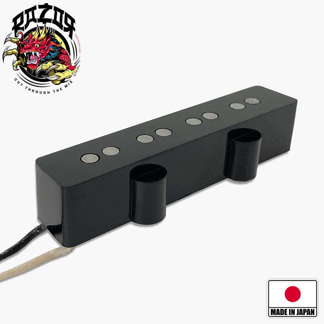 Razor Buraddo mūn Blood Moon Bridge Pickup for Jazz Bass, Black