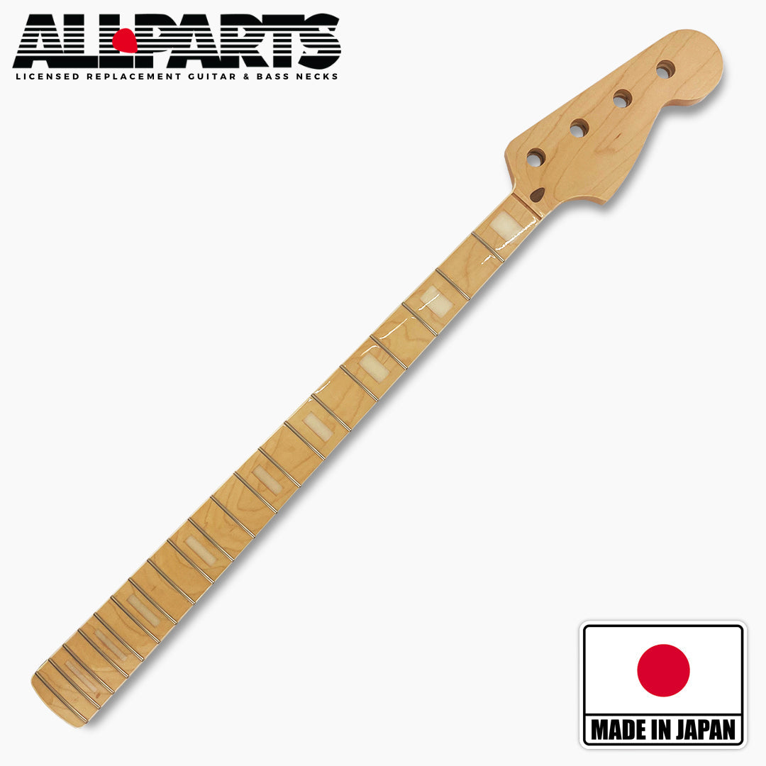 Allparts Licensed by Fender Neck for Jazz Bass, Vintage Tint, White Inlay