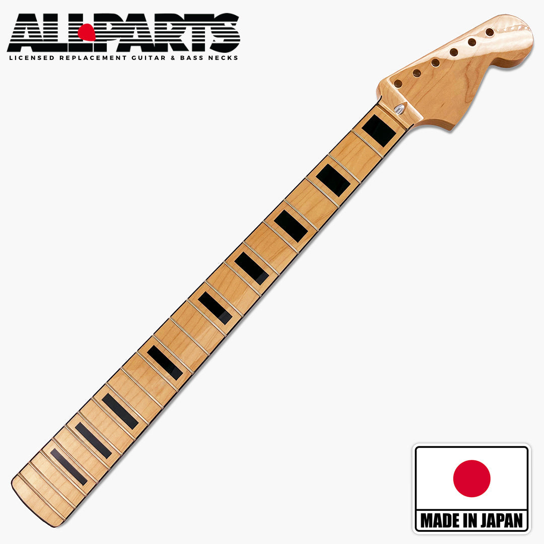 Allparts Neck for Fender Jazzmaster, Black Inlay & Block