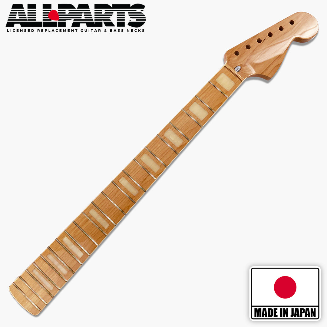 Allparts Neck for Fender Jazzmaster, White Inlay & Block