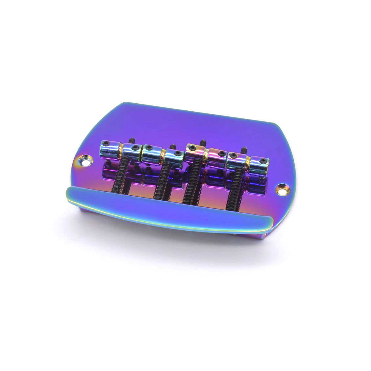 KD By AxLabs 4-String Bass Bridge, Large Round Plate, Burnt Chrome