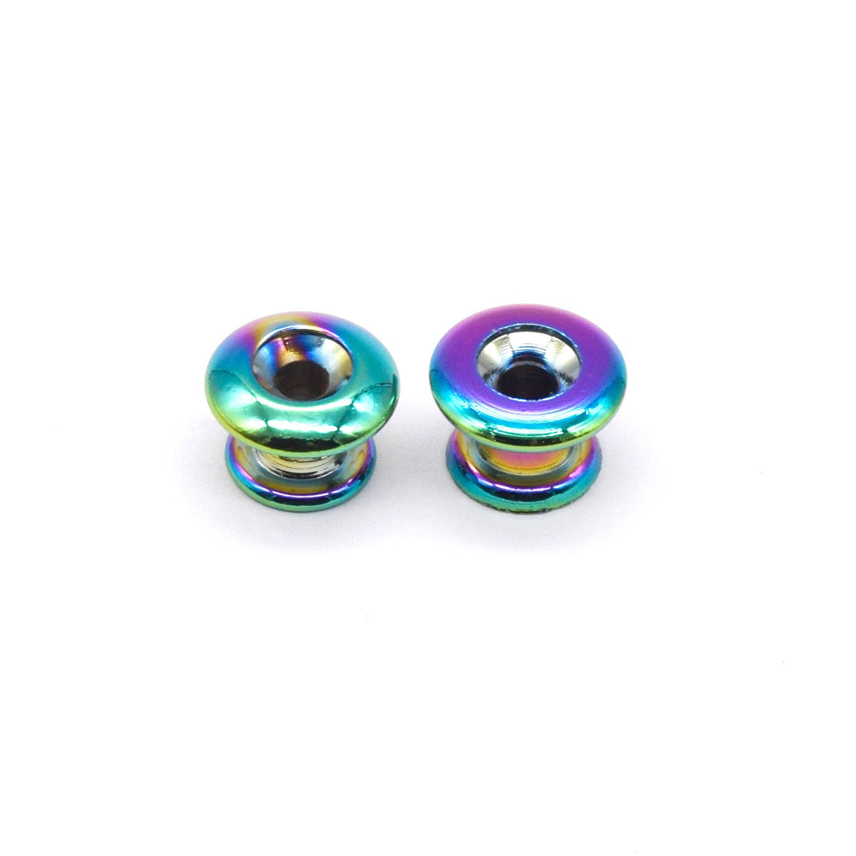 KD By AxLabs Small Strap Buttons (2), Rounded Top, Burnt Chrome