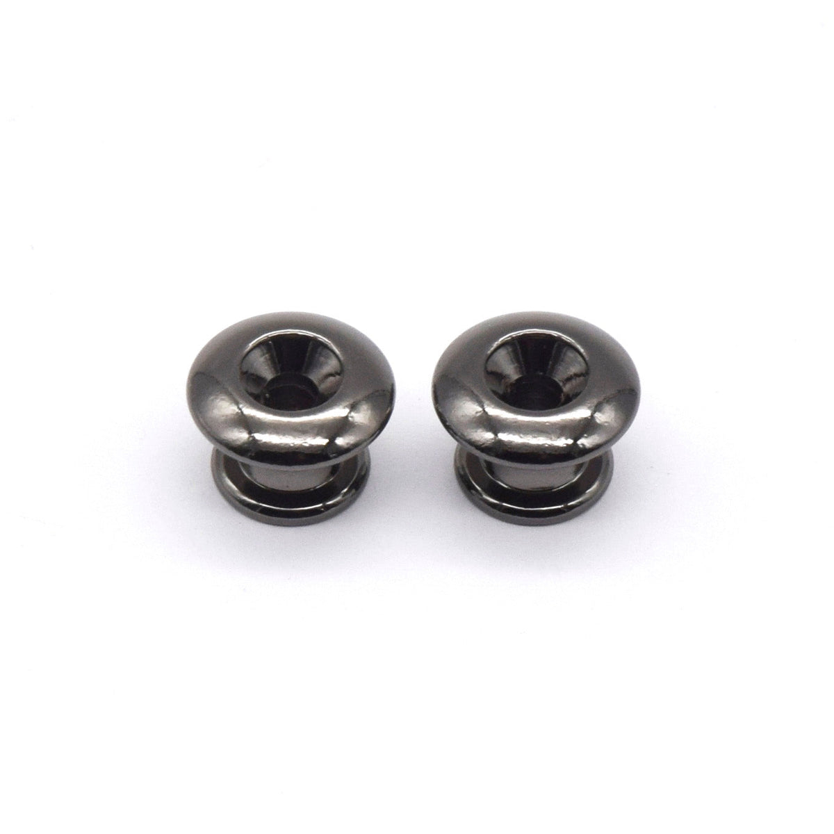 KD By AxLabs Small Strap Buttons (2), Rounded Top, Black Nickel