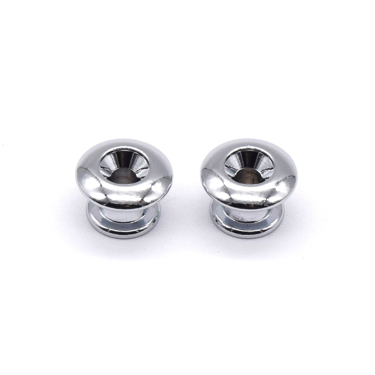 KD By AxLabs Small Strap Buttons (2), Rounded Top, Chrome