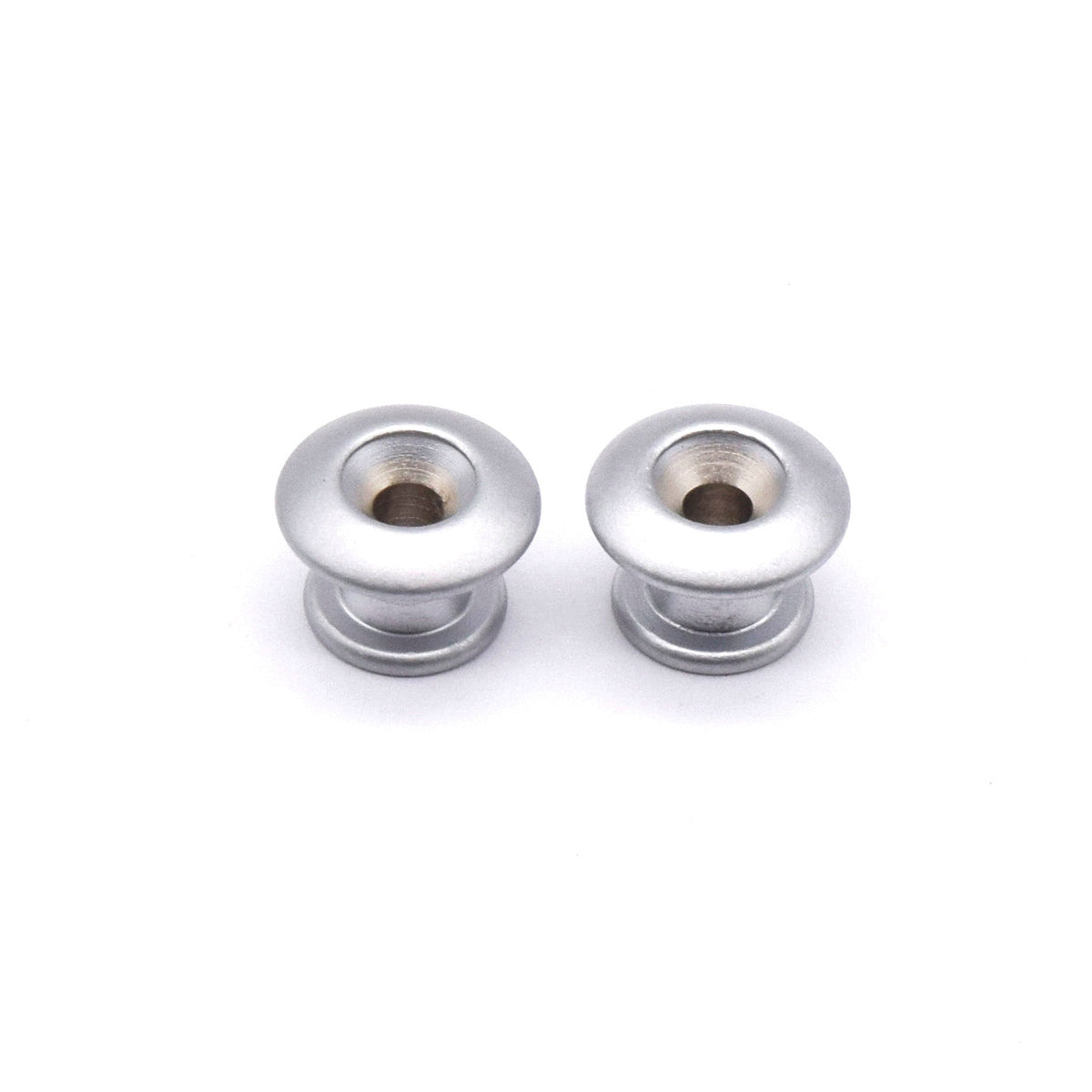 KD By AxLabs Small Strap Buttons (2), Rounded Top, Satin Chrome
