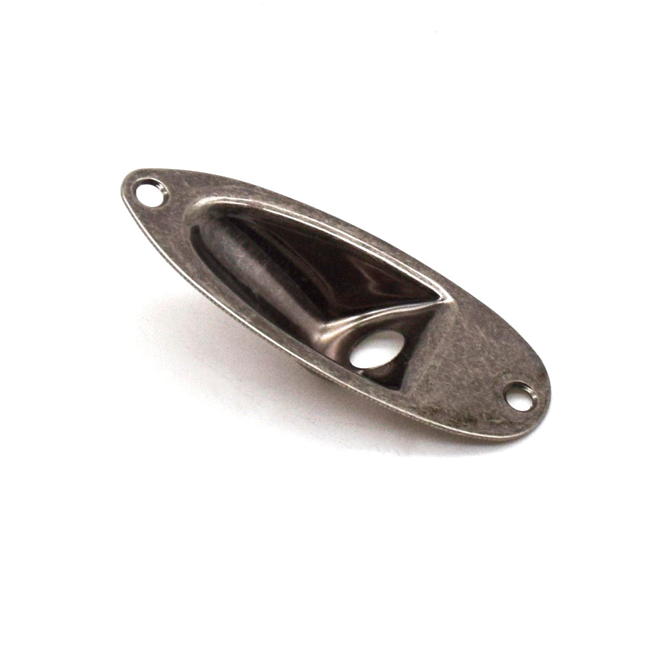 KD By AxLabs Recessed Strat-Style Jack Plate, Antique Silver