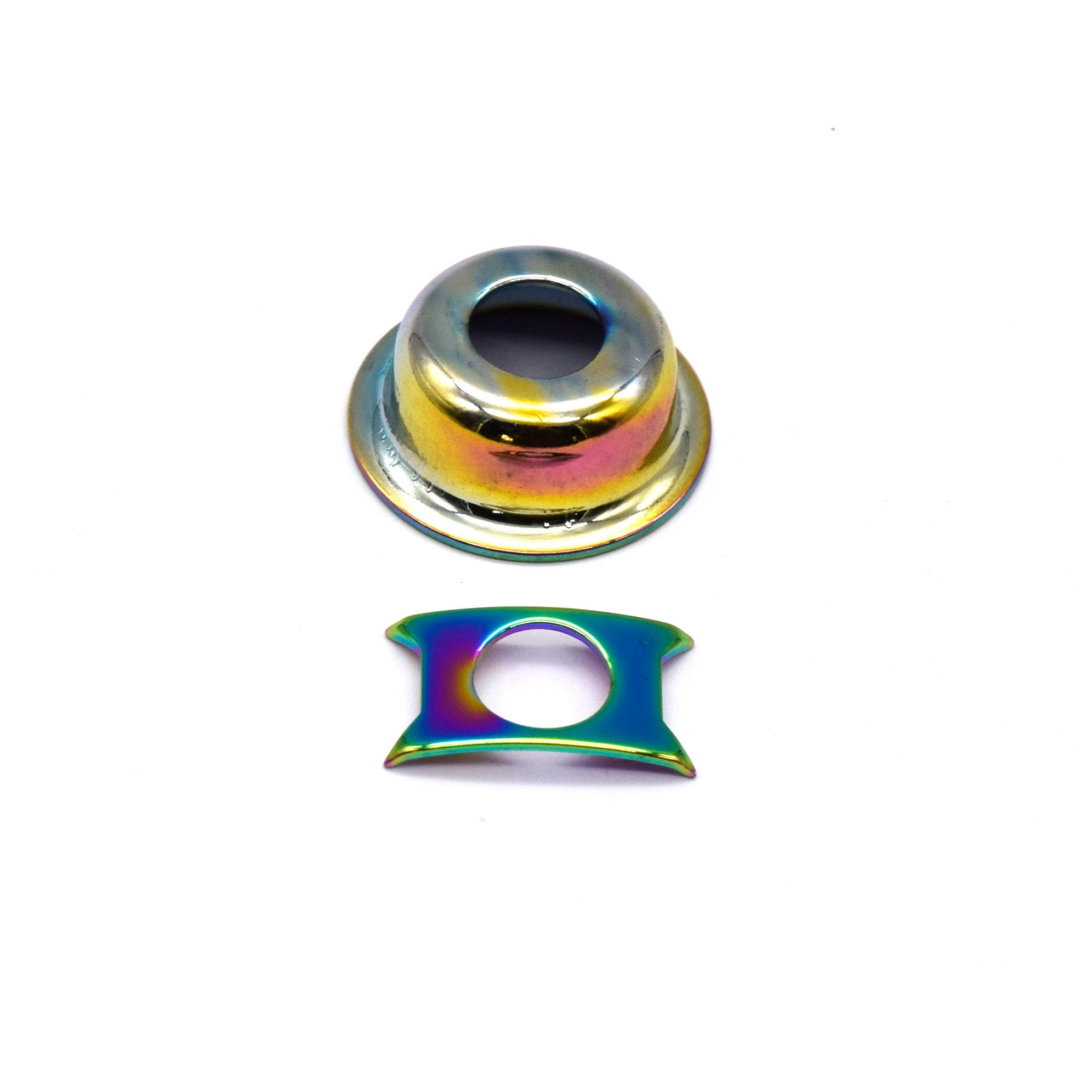 KD By AxLabs Recessed Tele-Style Cup Jack Plate, Burnt Chrome